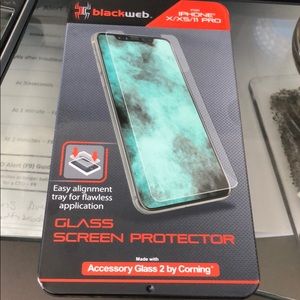 Black web glass screen protector